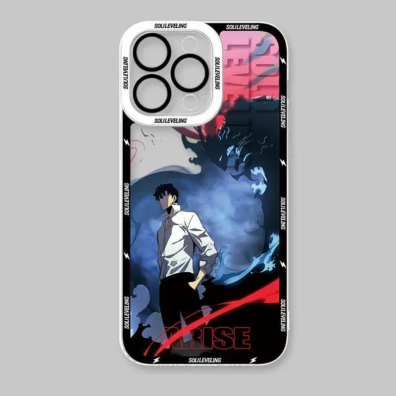 Coque Iphone Solo Leveling - Sung Jin Woo Avec Igris
