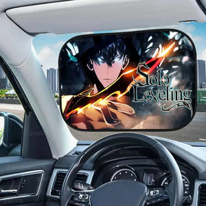 Solo Leveling en voiture : pare-soleil et accessoires du chasseur