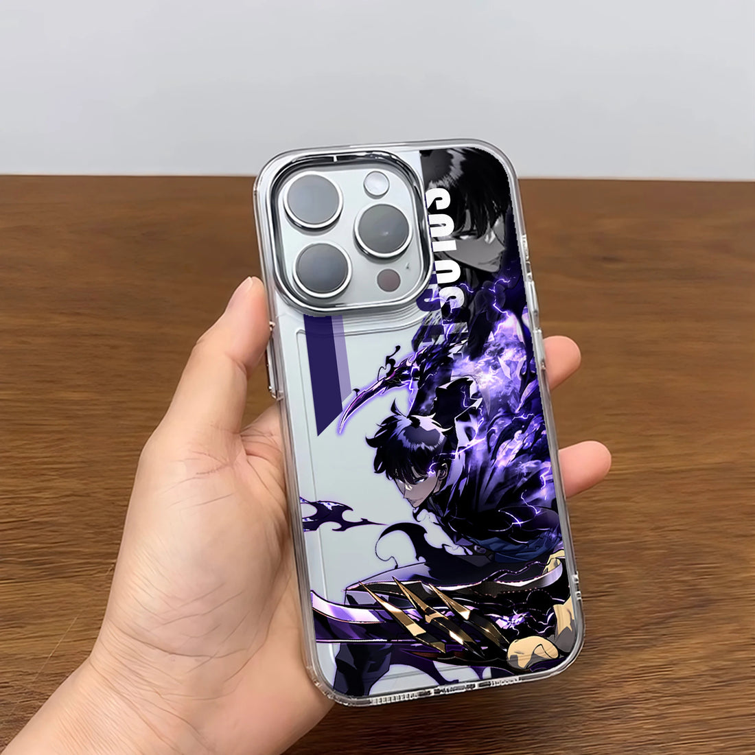 Coque iPhone Solo Leveling Sung Jin-Woo Attaque
