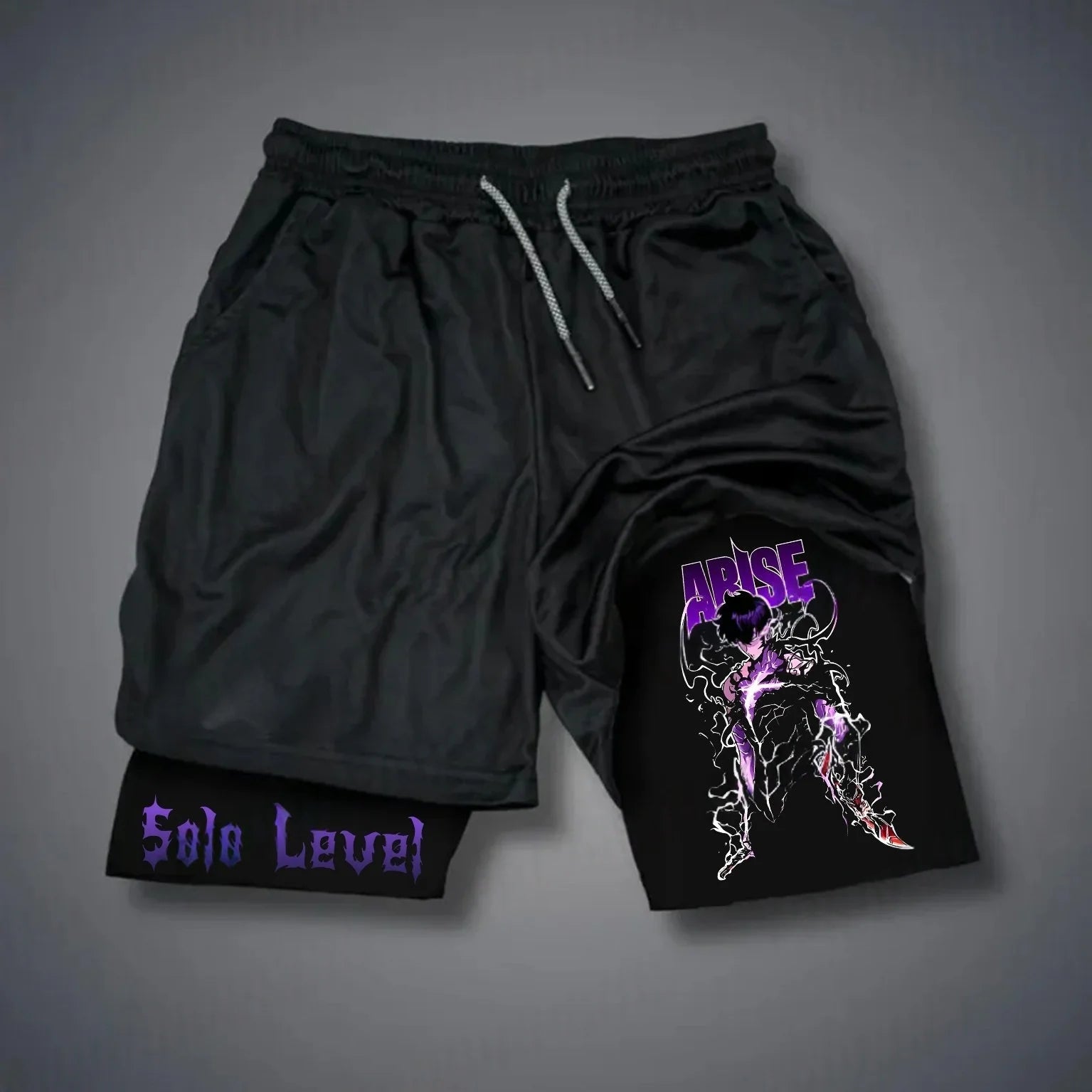 Short de sport 2-en-1 Solo Leveling