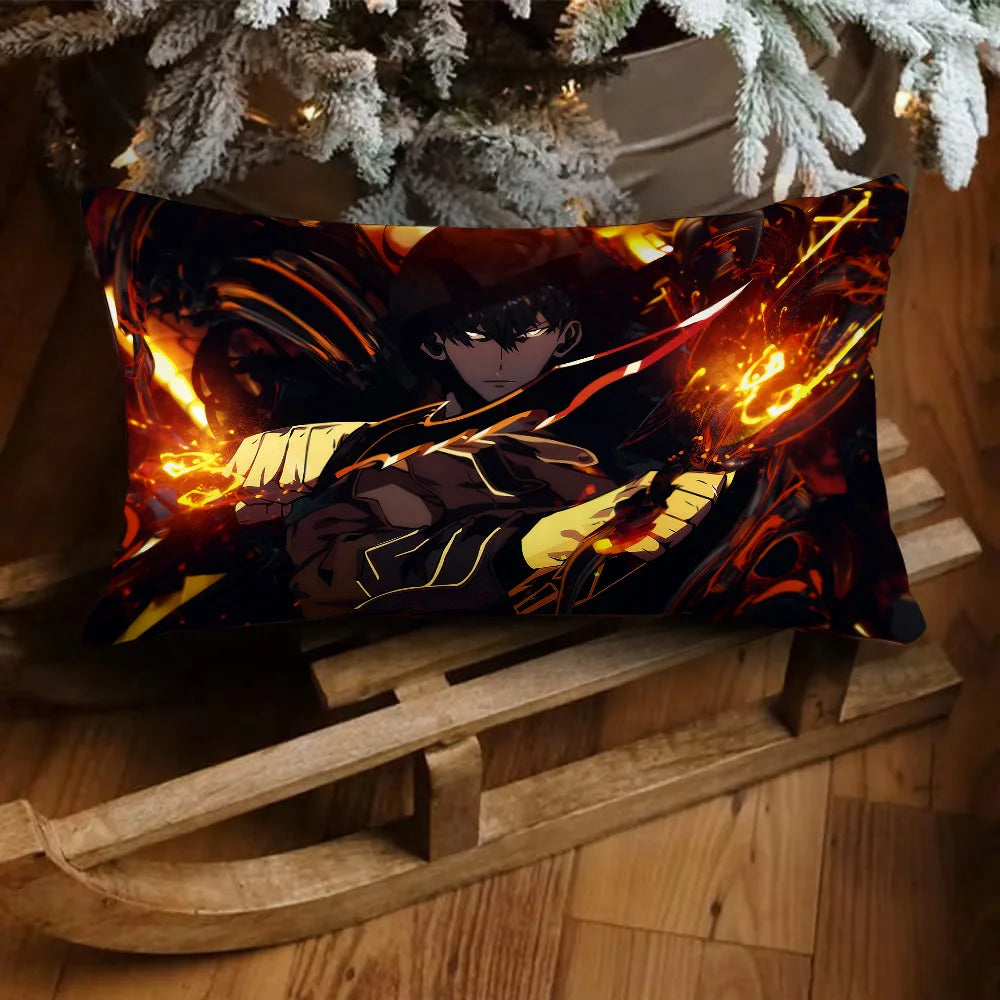 Housse De Coussin Rectangulaire Solo Leveling Feu