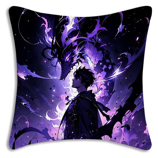 Solo Leveling Purple Cushion Cover