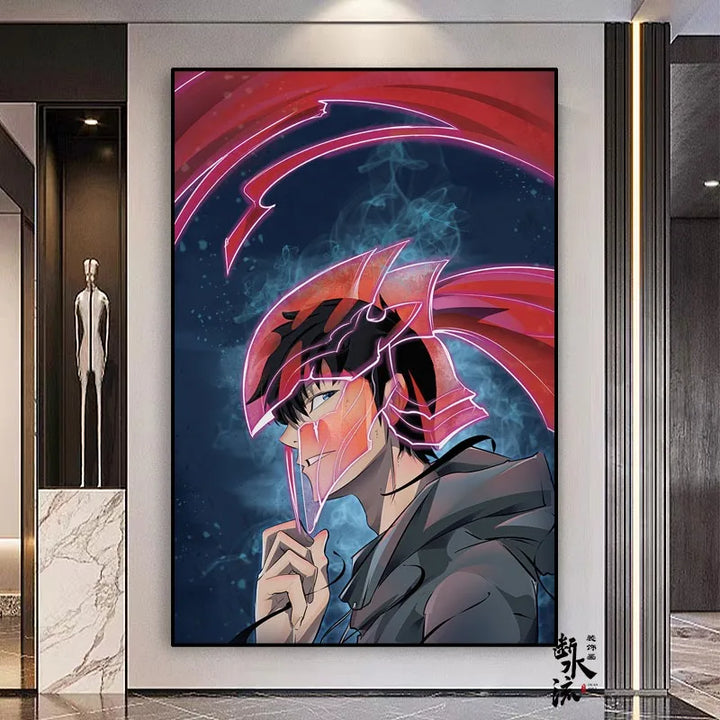 Poster Solo Leveling Sung Jin Woo Masque Igris