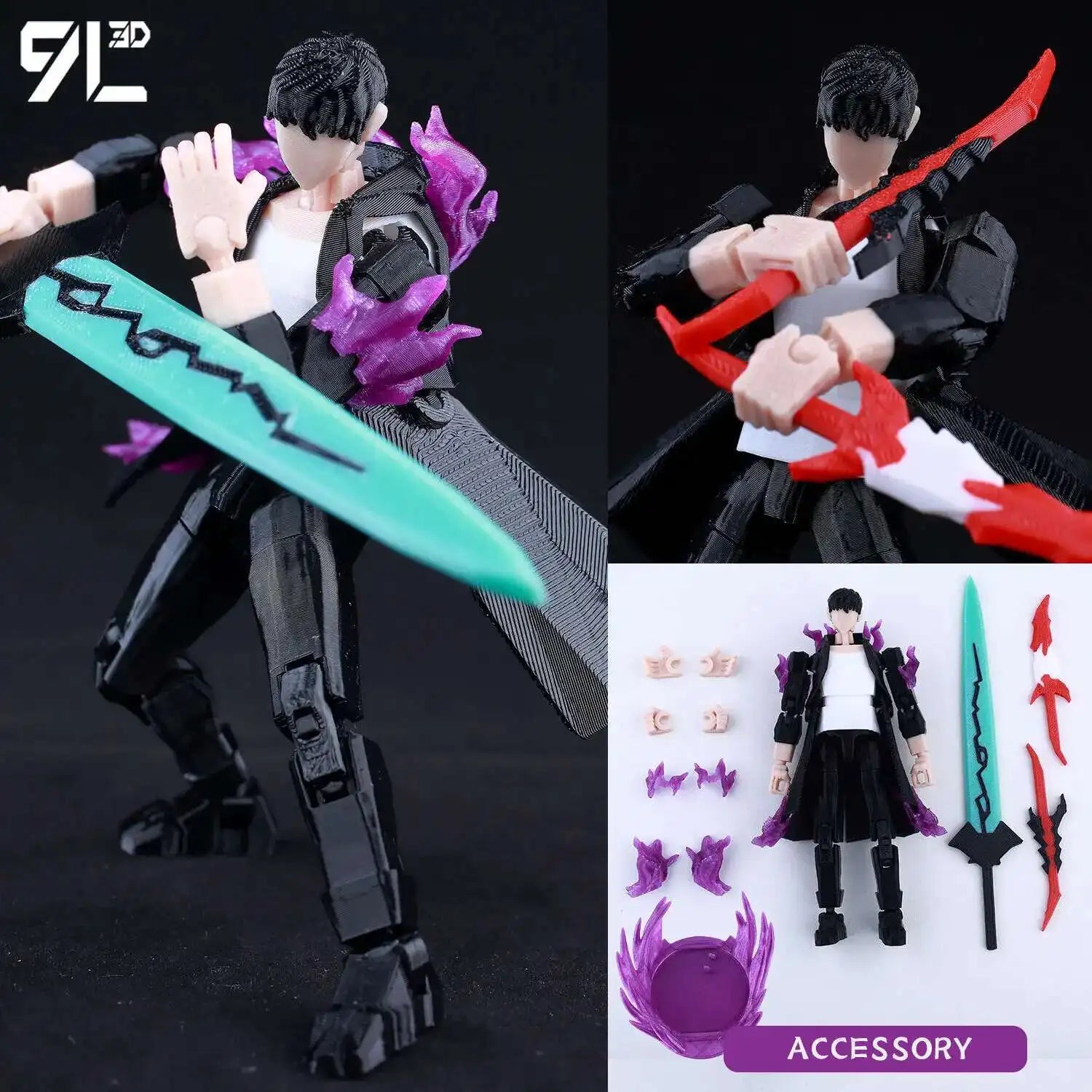 Figurine Solo Leveling Sung Jin-Woo 3D