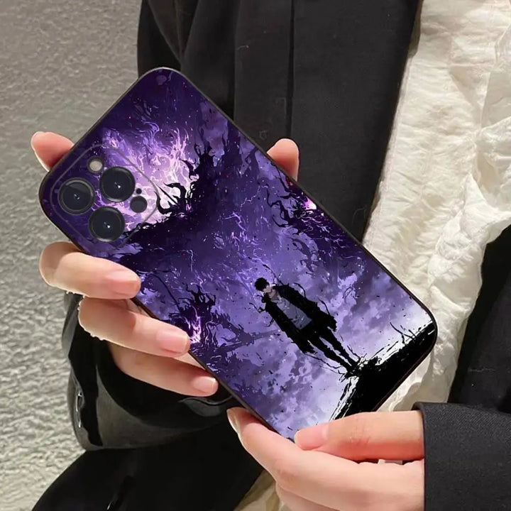 Coque iPhone Solo Leveling Sung Jin-Woo Aura