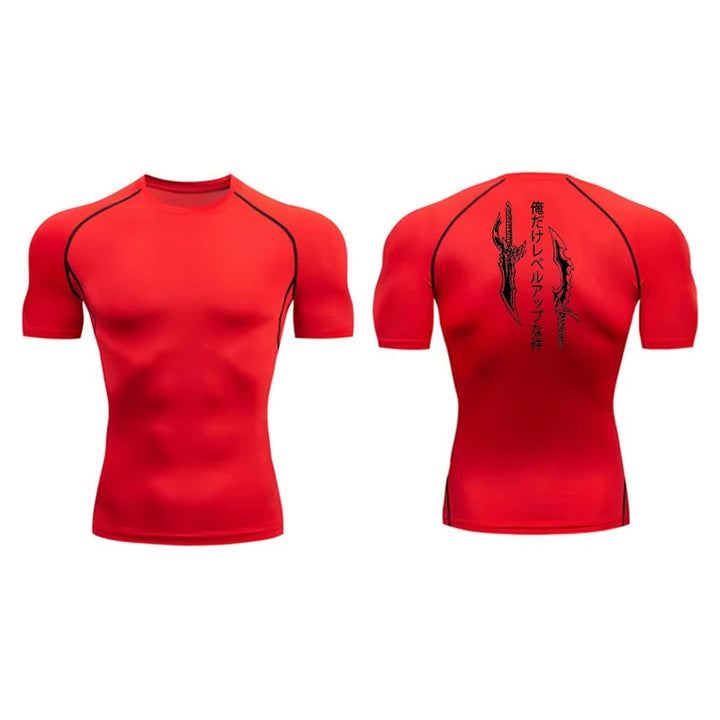 T-shirt de Compression Solo Leveling Rouge