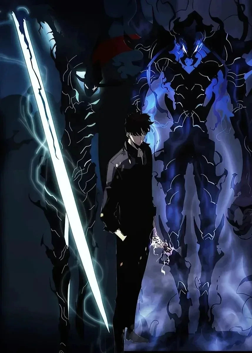 Poster Solo Leveling Sung Jin-Woo Igris Et Beru