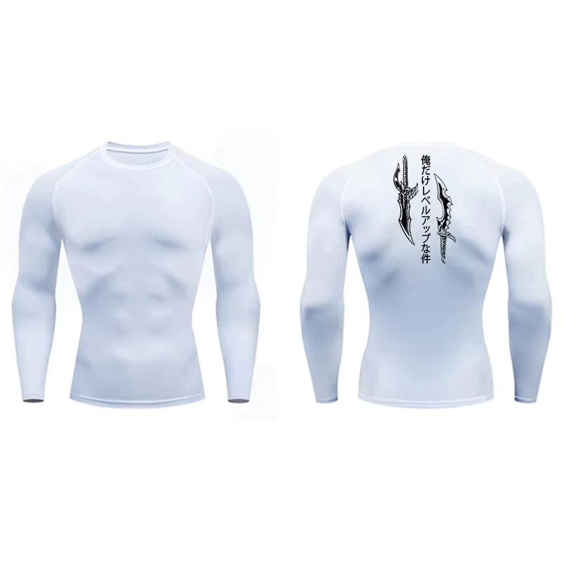 T-shirt de Compression à Manches Longues Solo Leveling Manga