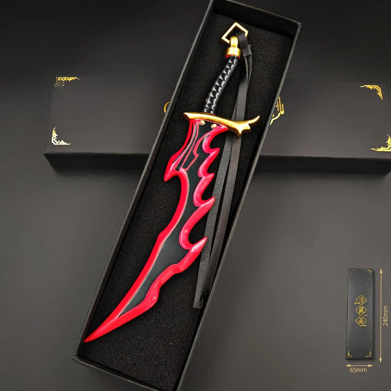 Réplique dague rouge 24 cm (coffret)