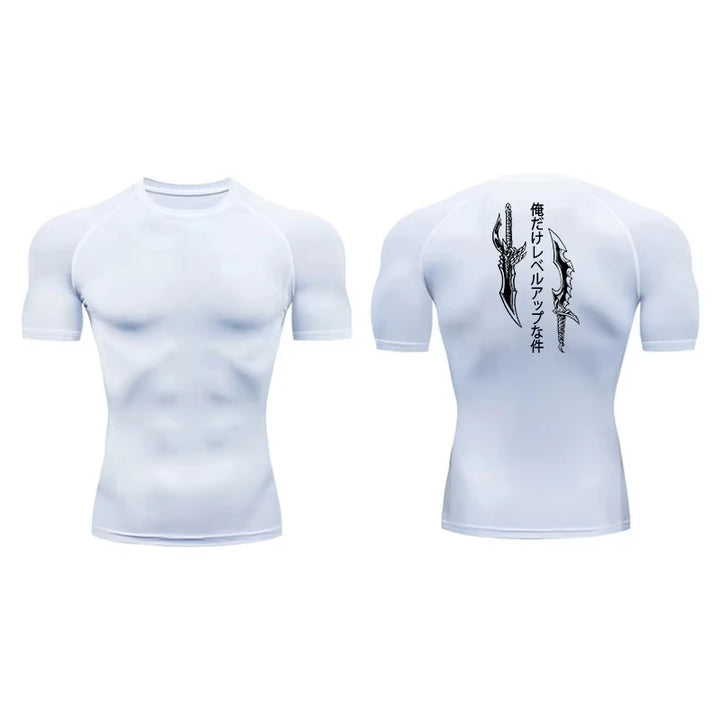T-shirt de Compression Solo Leveling Blanc