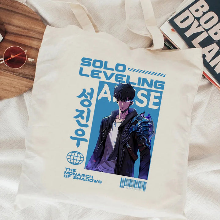 Tote Bag Solo Leveling Bleu