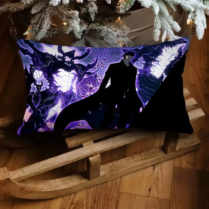 Housse De Coussin Rectangulaire Solo Leveling Sung Jin Woo Et Iron