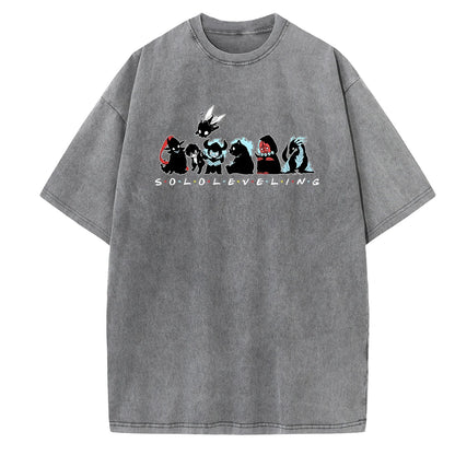 T-shirt Solo Leveling Chibi Personnages