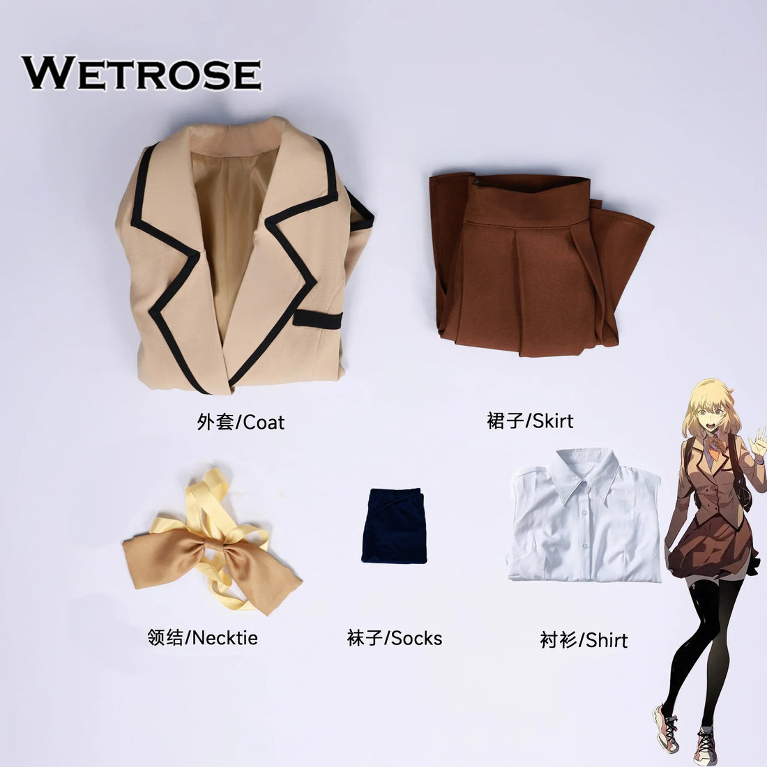 Costume Dolo Leveling Cha Hae In écolière