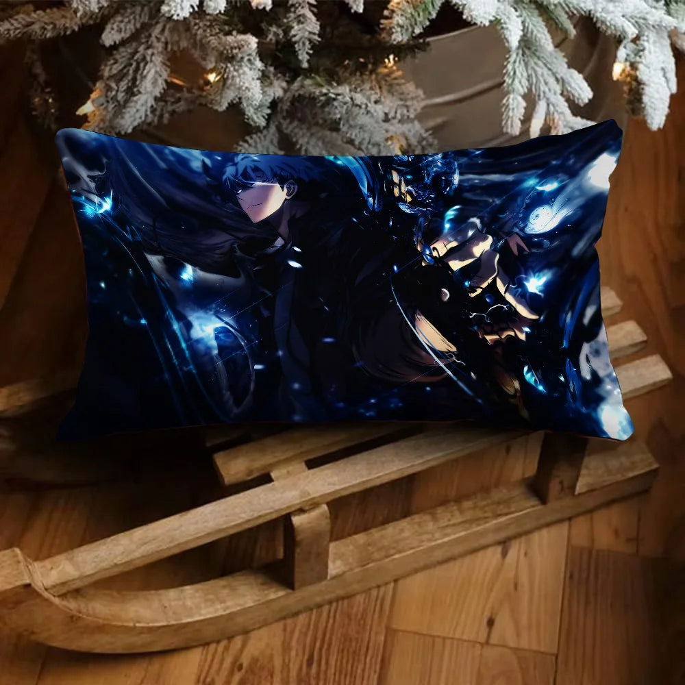 Housse De Coussin Rectangulaire Solo Leveling Combat