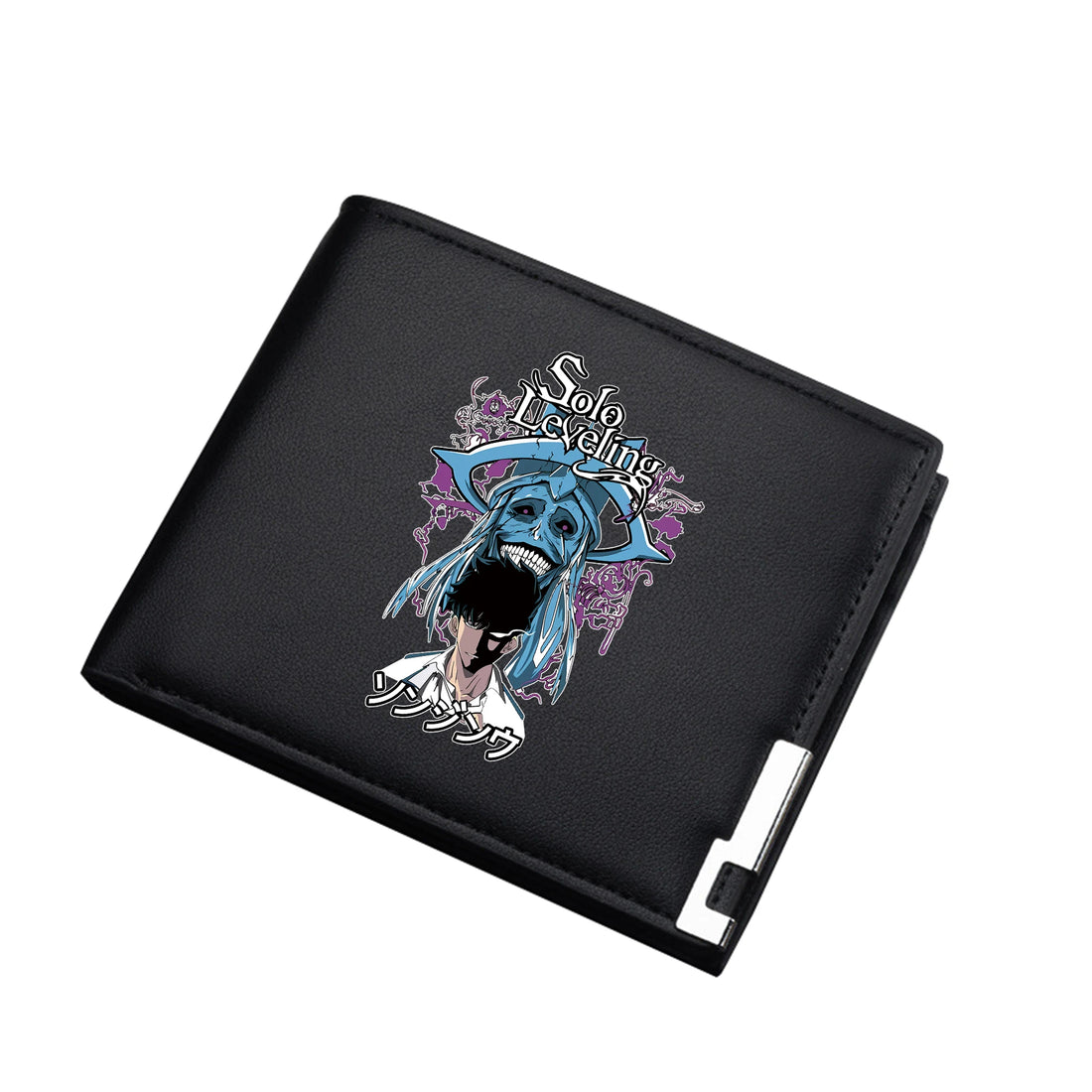 Grand Portefeuille Solo Leveling Sung Jin Woo Et La Statue