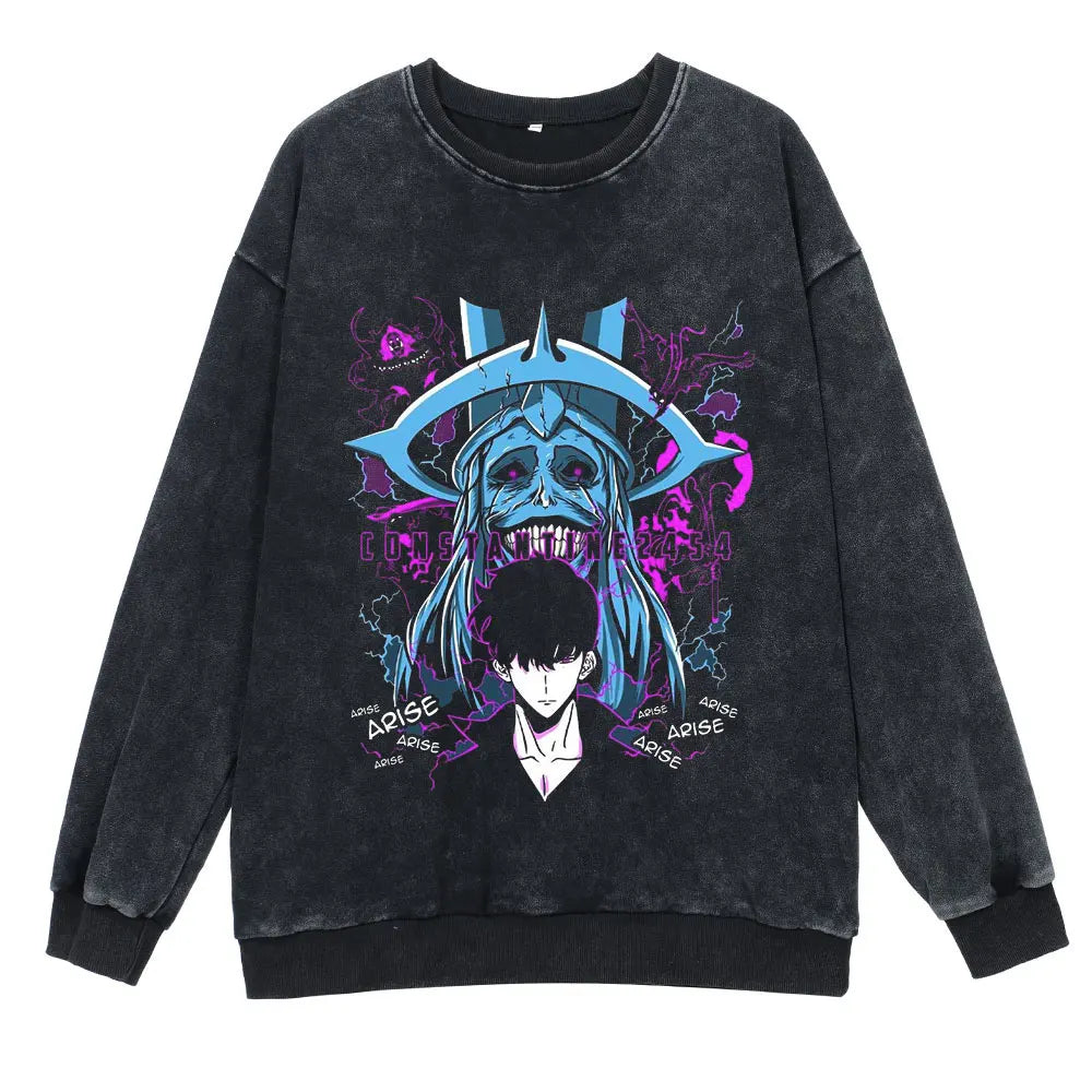 Pull Col Rond Solo Leveling Retro