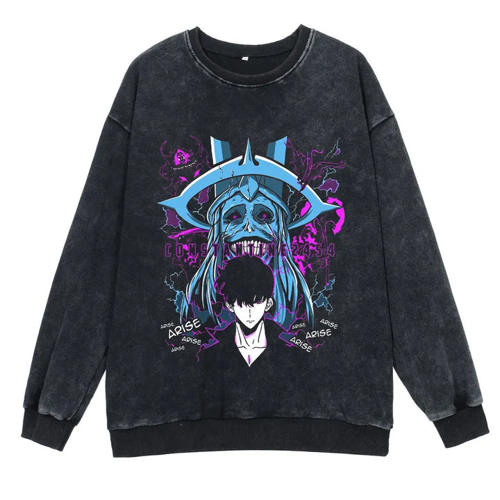 Pull Col Rond Solo Leveling Retro
