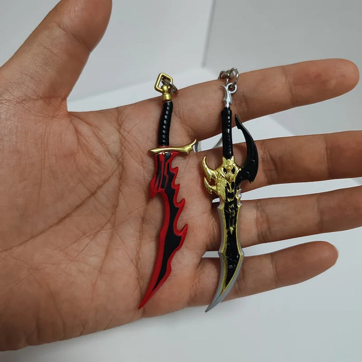 Porte-clés dague or 9 cm