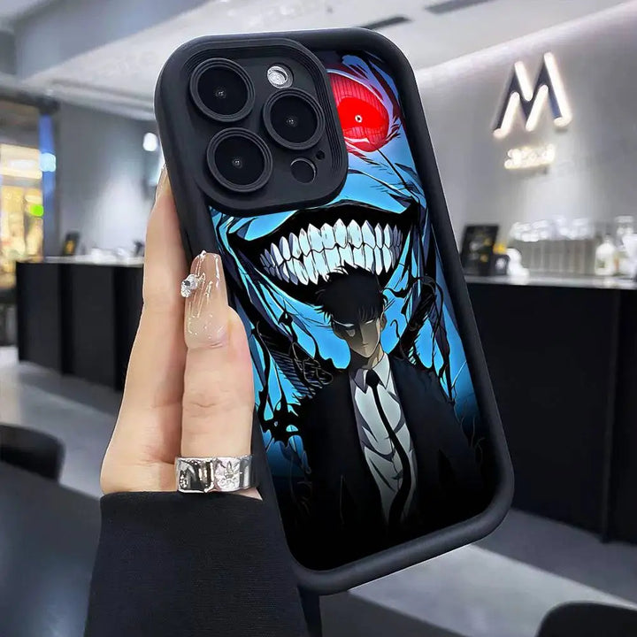 Coque iPhone Solo Leveling Shadow Monarch Et La Statue