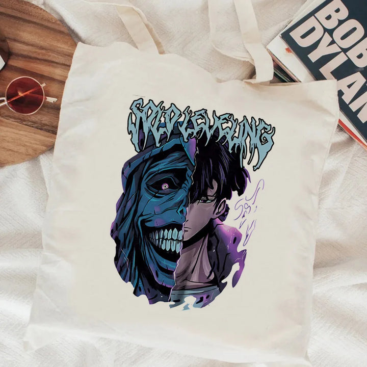 Tote Bag Solo Leveling Sung Jin-Woo Et La Statue