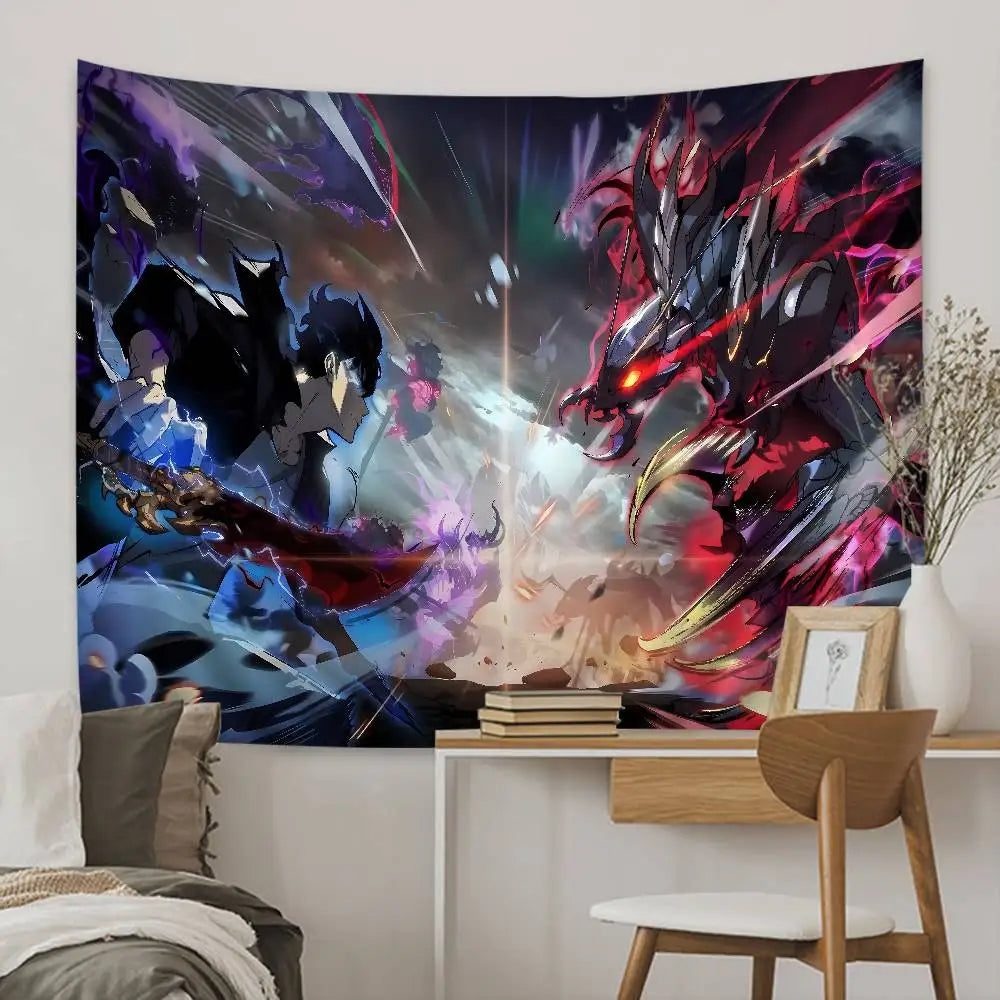 Décoration Murale Solo Leveling Sung Jin-Woo vs Beru