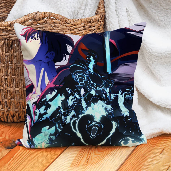 Housse De Coussin Solo Leveling Sung Jin Woo Et Son Armée