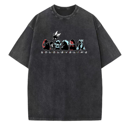 T-shirt Solo Leveling Chibi Personnages