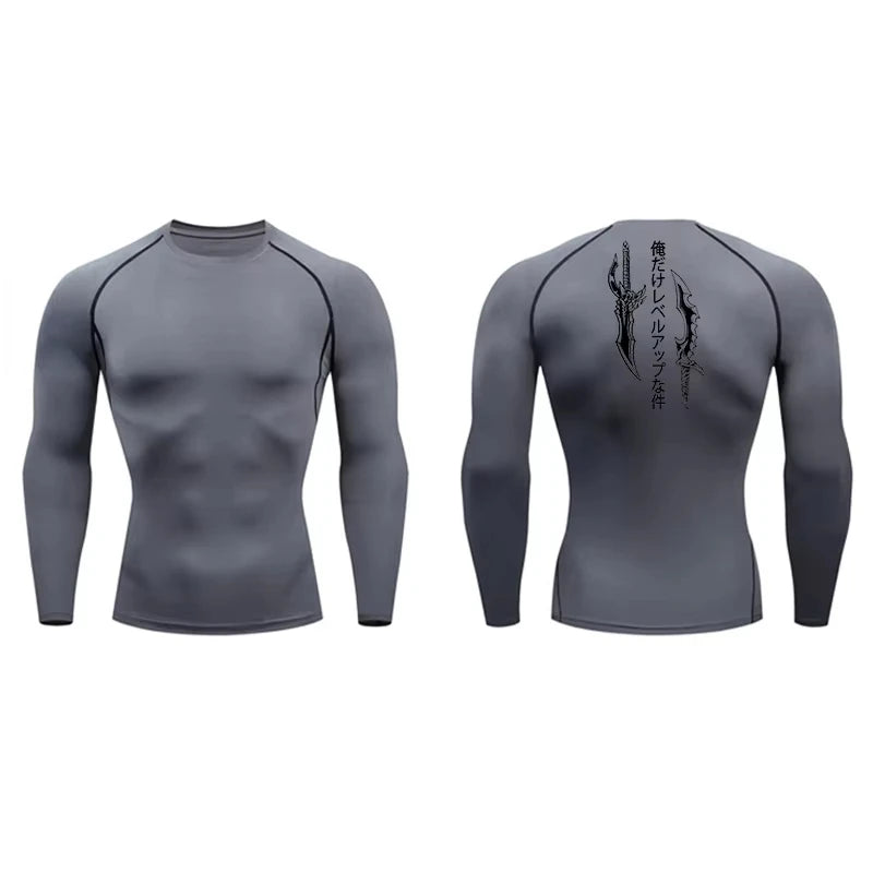 T-shirt de Compression à Manches Longues Solo Leveling Animé