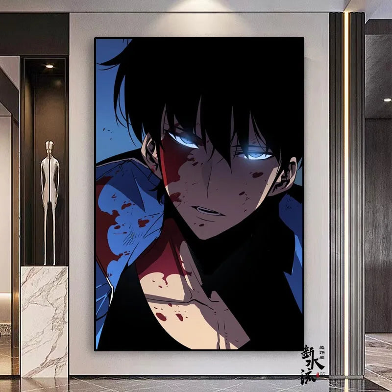 Poster Solo Leveling Sung Jin Woo Blessé